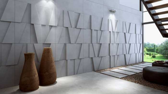 3D betonové obkladové panely
